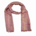 Designer Cotton Golden Striped Stole- Pink Designer Cotton Golden Striped Stole- Pink
